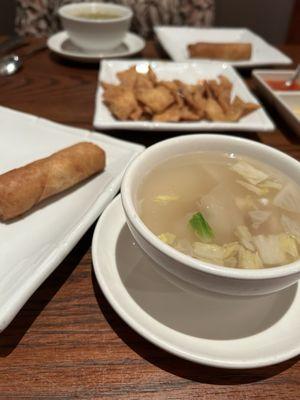 Wonton Soup and spring roll...Very good!