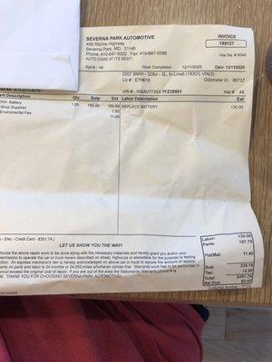 The invoice