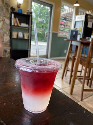 Hibiscus lemonade was tasty