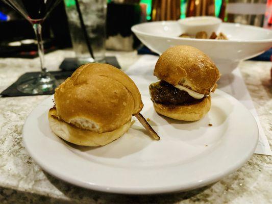 Sliders off happy hour menu - delicious