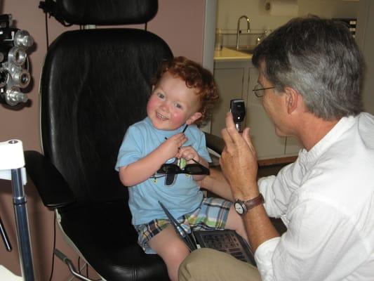 pre-school patient having fun with doc