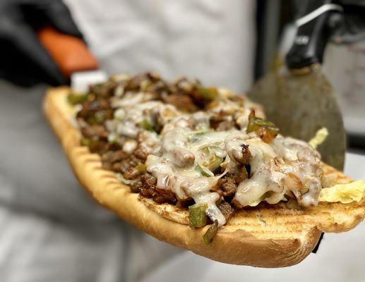 Detroit cheesesteak sub