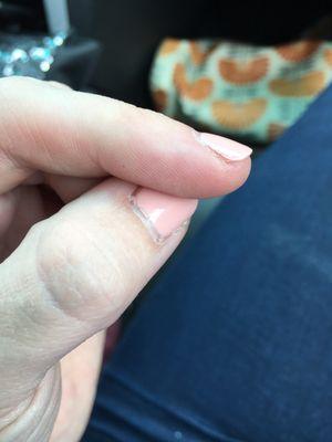 Lifting nails started on day two and would get snagged on things. Very disappointing!