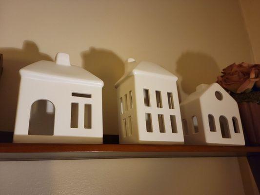 Each ceramic house was $5 and they're lovely.