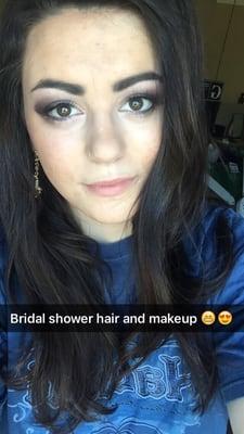 My trial run makeup and hair for my wedding that I had done for my bridal shower, it's beautiful!!! I feel amazing!!