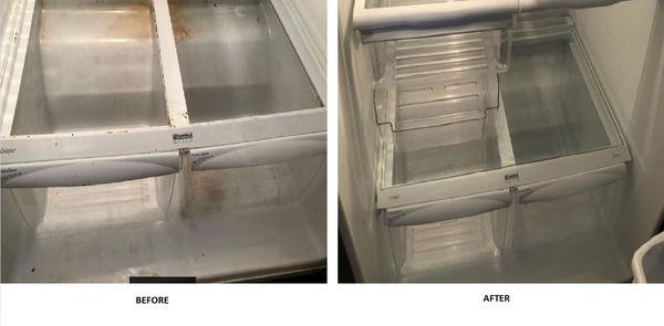 Add a refrigerator cleaning to your next Deep Clean service. It's already included in our Move Out service. We make your fridge new again!