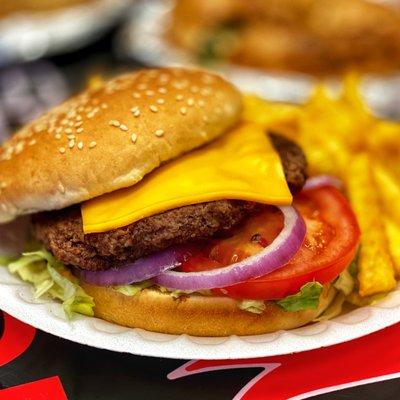 Godfather Burger and Fries