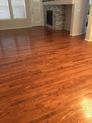 Red Oak stained Cherry in Parker