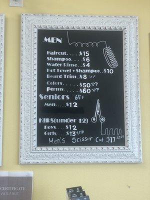 Price list