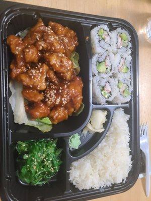 Spicy chicken bento box