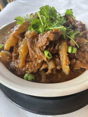 Slow cooked beef in casserole