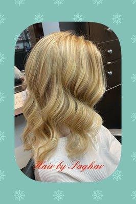 Balayage and haircut by Saghar