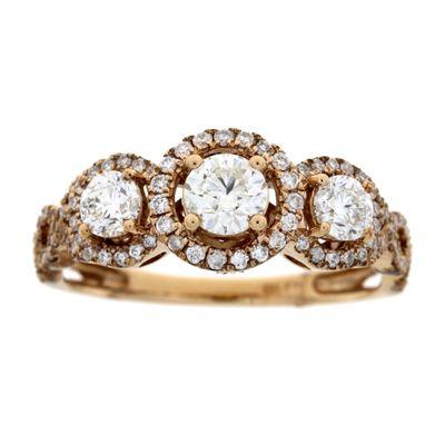 Diamond Halo Engagement Rings in your choice of metal