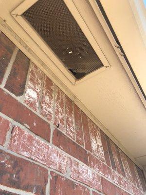 Soffit vents are easy access