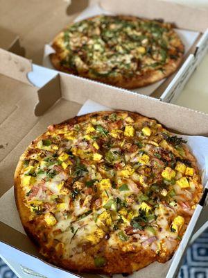 Singh is King Pizza (front); Veer Zara Pizza (back)