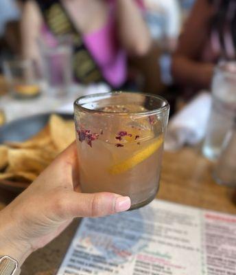 Rose skinny margarita