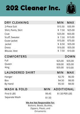 Price List