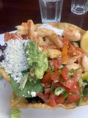 Shrimp tostada!