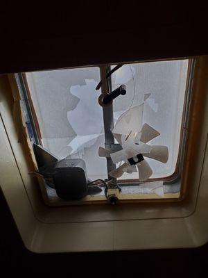 Broken skylight, needed & found replacement