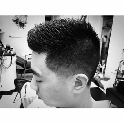 1.5 Blended into a texturized Top styled with AC FORMING CREAM: (cut and Styled by Eric)