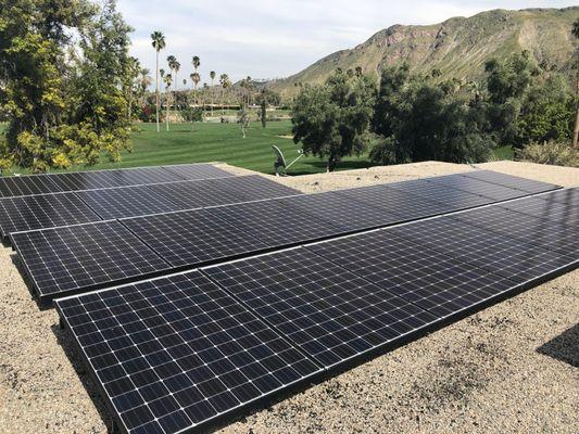 Here is a great example of a premium solar panel installation. Hot Purple Energy, Palm Springs, California