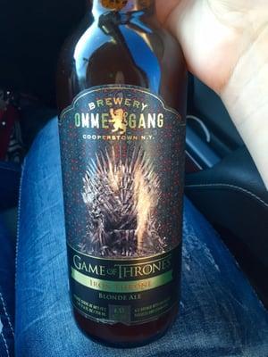 Game of Thrones beer! Beware, even though it says blonde ale, it's pretty much an IPA.