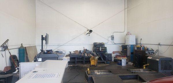 Inside smog check area