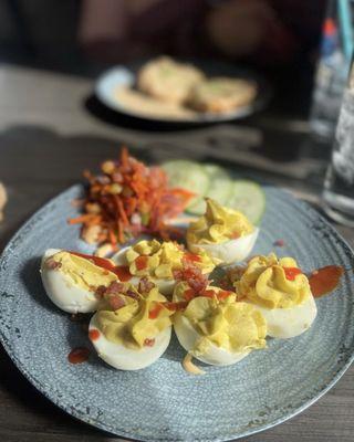 Sriracha Deviled Eggs