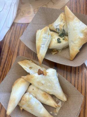 Spinach puff basket and Cheese puff basket