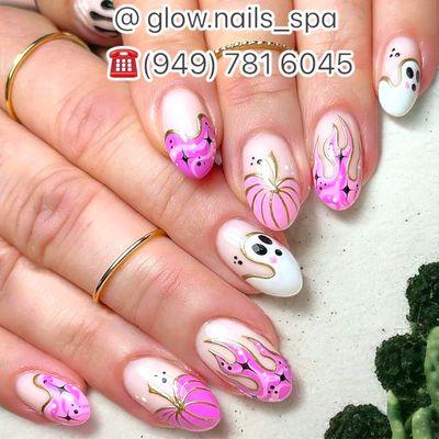 Glow Nails& Spa
 3019 Harbor Blvd Costamesa CA92626
 Mon - Fri 10am -7 pm# Sat 10am -6pm# Sun by appt only
(949) 781 6045