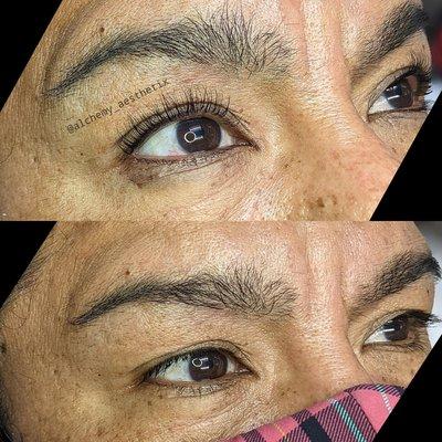 Before//After - Strengthening Lash Lift & Tint Service