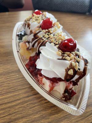 Banana split was amazing