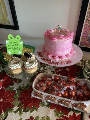 Funfetti birthday cake, cannoli cupcakes and Oreo cupcakes! SO DELICIOUS!!!!