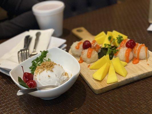 Coconut Ice Cream and Mango Sticky Rice