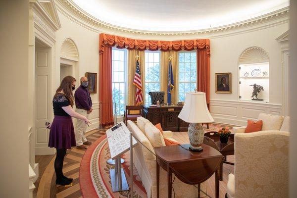 A replica of the Oval Office is on display. Photo credit: Arin Sang-Urai