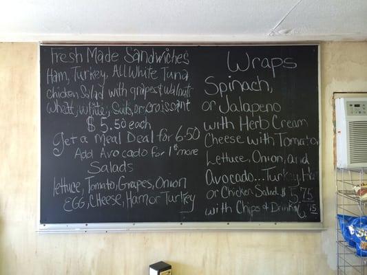 This was the lunch menu on the day I visited.