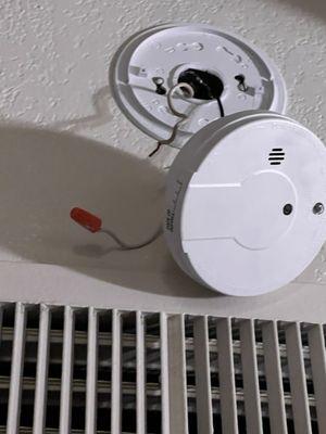 The smoke detector going off for months before I got a new one