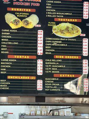 Menu board