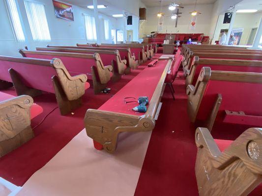 Pilgrim church of Christ upholstery