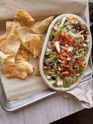 Vegan Tofu Burrito Bowl with no cheese