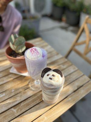 Ube/taro frostie & oreo frostie