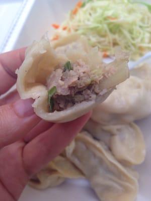 Inside pork dumpling