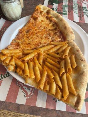 Regular slice and penne slice - both so good!