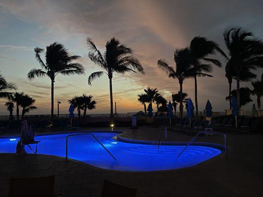 Pool at night