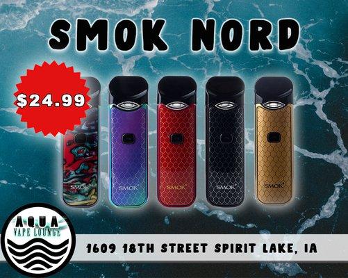 We've got Nords!!!
 The SMOK Nord Kit is extremely powerful and long-lasting. Yet, features a compact and portable construction!