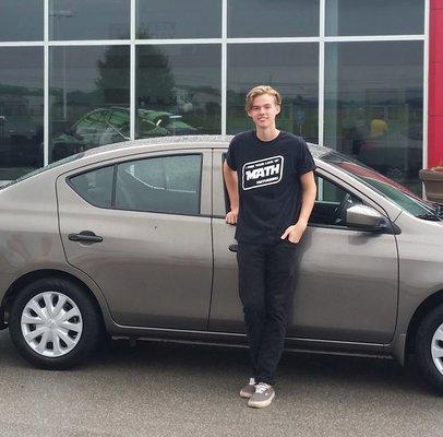 Austin is a Riverdale High School student who won this car for making good grades!