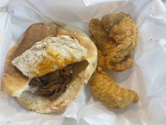 Steak Doner Sandwich & Chicken Tenders