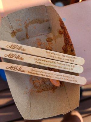 Super cute Bible scriptures on popsicle sticks!