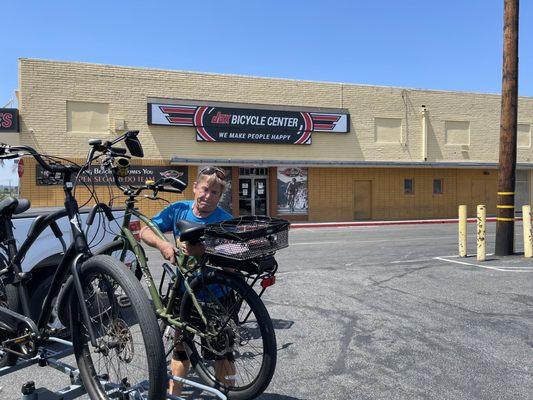 Loading bikes after there tune up's! Had best experience with Will, excellent customer service.  Thank you !!!!!