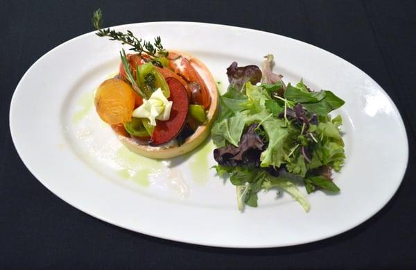 Tomato and Stone Fruit Tart